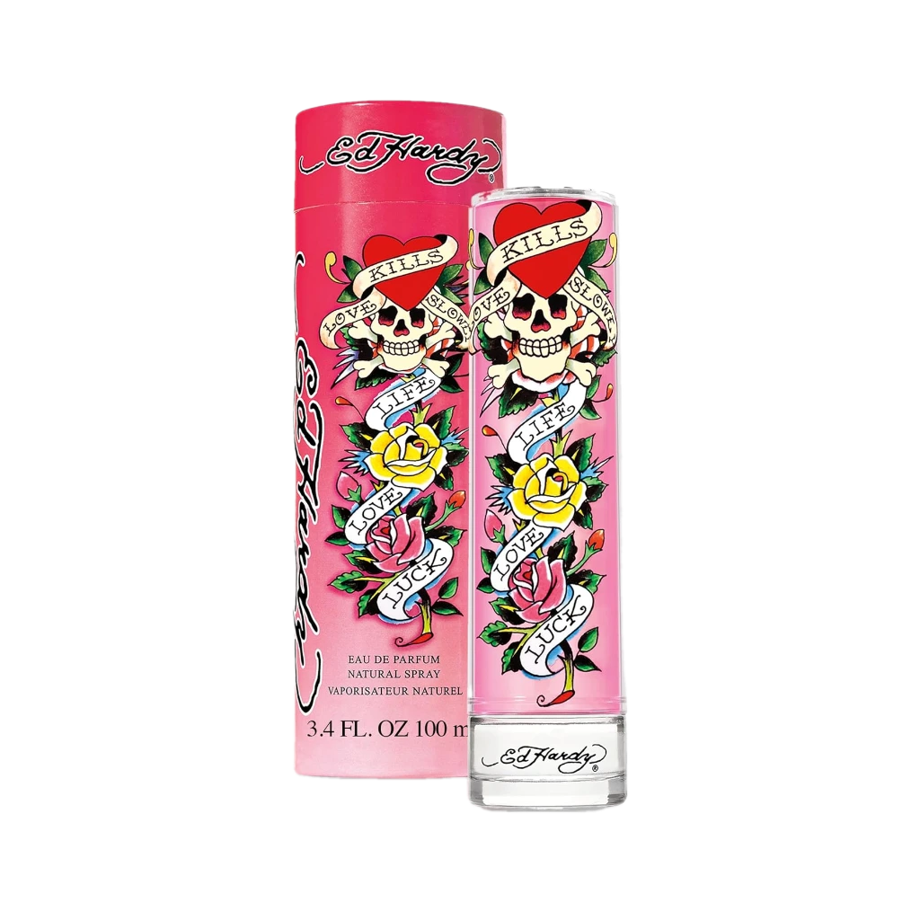 Ed Hardy Perfume for Women, Eau De Parfum Spray with Warm Amber Notes, 3.4 fl oz